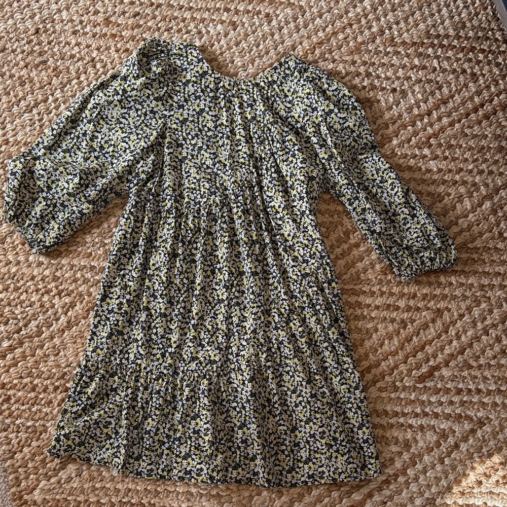 Rails Black and Yellow Floral Dress RAILS Louise Floral Tiered Mini Dress - Picture 2 of 5